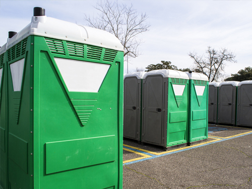 Green Portable Toilet — Portaloo Hire in Gladstone, QLD