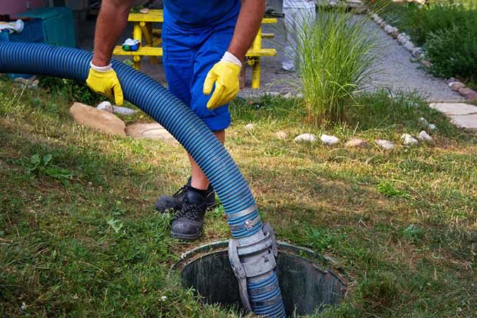 Draining the Septic Tank — Septic Tank Cleaning in Bundaberg, QLD