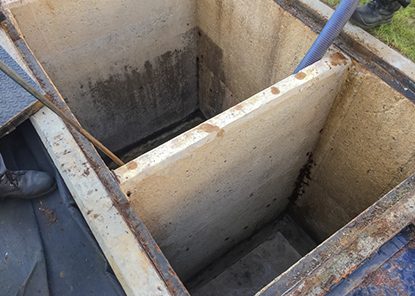 Empty Grease Trap — Septic Tank Cleaning in Gladstone, QLD