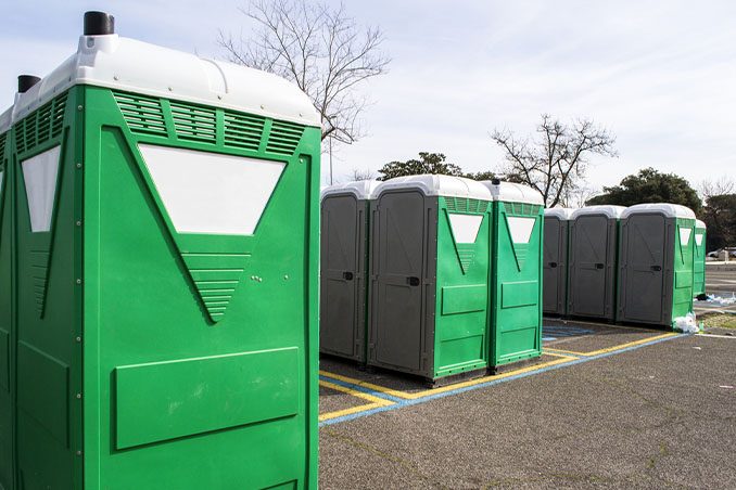 Lots of Portable Toilets — Septic Tank Cleaning in Gladstone, QLD