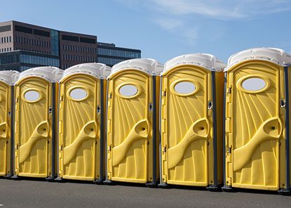 Yellow Portable Toilet — Septic Tank Cleaning in Bundaberg, QLD
